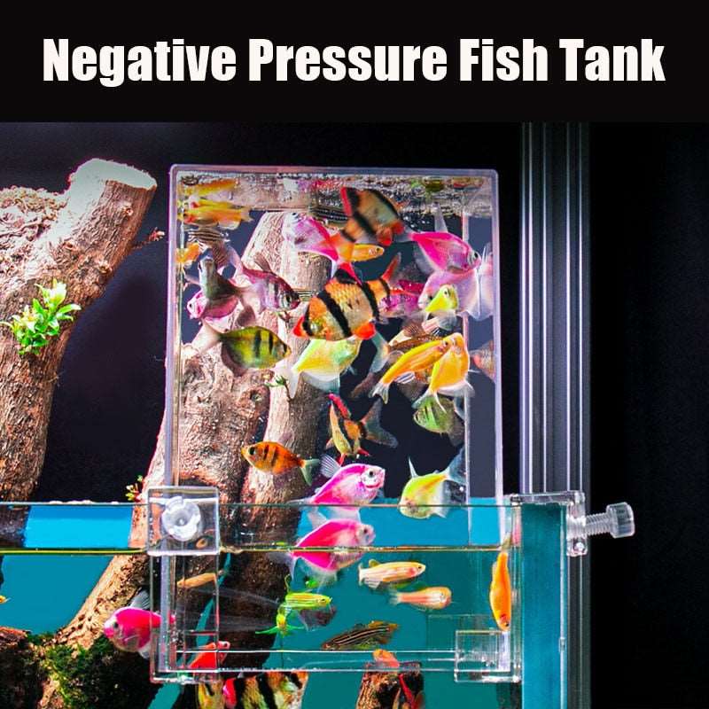 Creative Aquarium Negative Pressure Fish Tank Ecological Aquarium Landscape Decoration Small Fish Tank Fish Tank Bowl Isolation - Urban Pet Plaza 