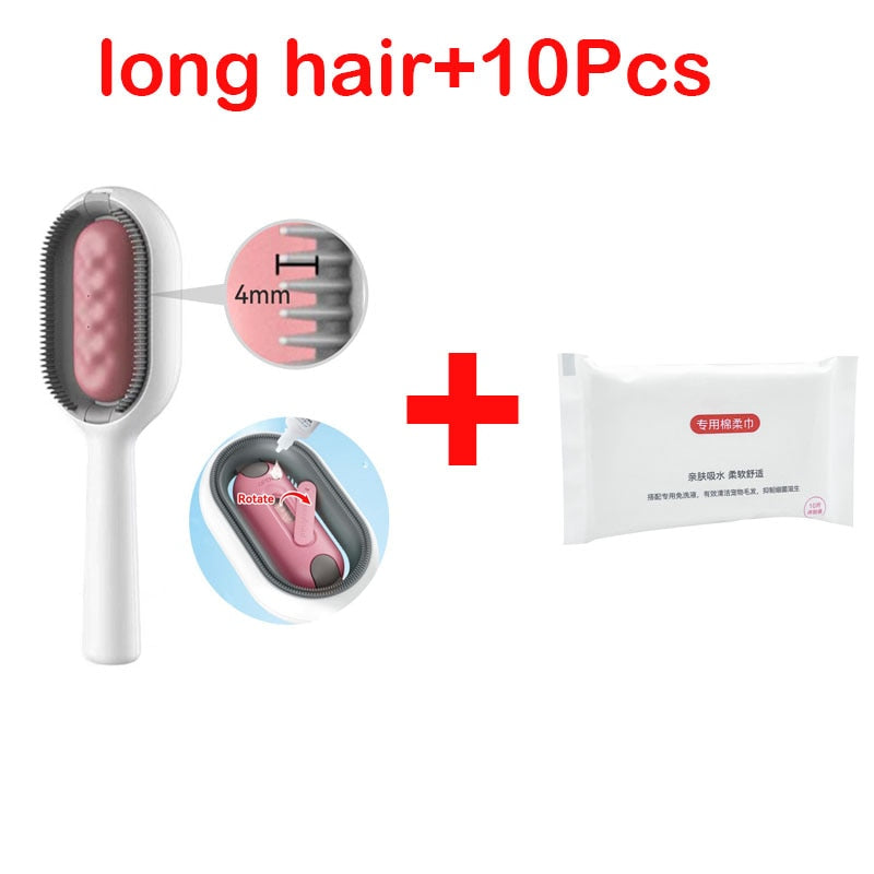 Cat Cleaning Floating Hair Removal Comb with Disposable Wipes Pet Grooming Accessories for Cats Gotas mascotas Dog Brush - Urban Pet Plaza 