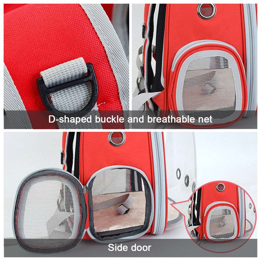 Cat Carrying Bag Space Pet Backpack Breathable Portable Transparent Backpack Puppy Dog Transport Carrier Space Capsule Bag Pets - Urban Pet Plaza 