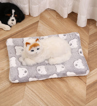 Soft Warm Flannel Thickened Pet Blanket Cat Litter Puppy Sleep Mat Washable Lovely Mattress Cushion for Small Large Dogs Dog Bed - Urban Pet Plaza 