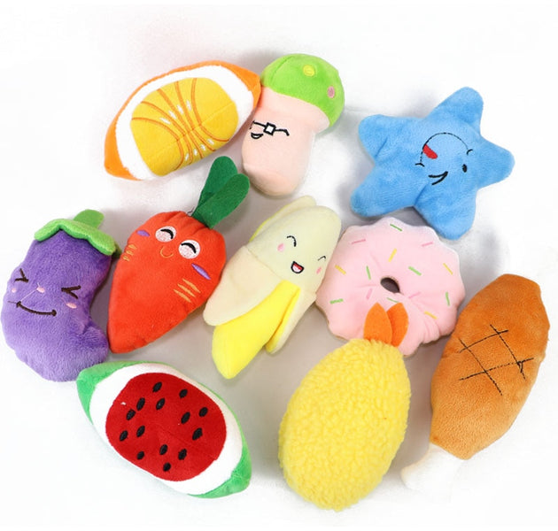 10/20/50 Pack Dog Squeaky Toys Plush Games Cute Plush Toys for Small Medium Dog Fleece Toys Wholesale - Urban Pet Plaza 