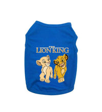 Dog New Lion King Print Vest Disney Anime Pet Dog T-shirt Puppy Brand Shirt French Bulldog Chihuahua Small Medium Dog Clothes - Urban Pet Plaza 