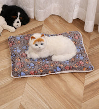 Soft Warm Flannel Thickened Pet Blanket Cat Litter Puppy Sleep Mat Washable Lovely Mattress Cushion for Small Large Dogs Dog Bed - Urban Pet Plaza 