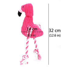 Cute Plush Flamingo Pet Dogs Bite Chew Toys Chihuahua/Yorkshire/Bulldog/Pug/Corgi Small Dog Interactive /Squeaky Sound Toy - Urban Pet Plaza 