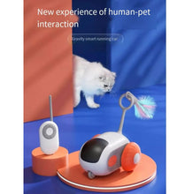 Smart Usb Rechargeable Chasing Electric Automatic Moving Remote Control Interactive Pet Cat Toy Feather Rotating Car for Kitten - Urban Pet Plaza 