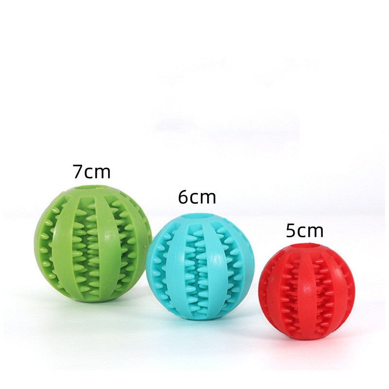 Natural Rubber Pet Dog Toys Dog Chew Toys Tooth Cleaning Treat Ball Extra-tough Interactive Elasticity Ball for Pet Accessories - Urban Pet Plaza 