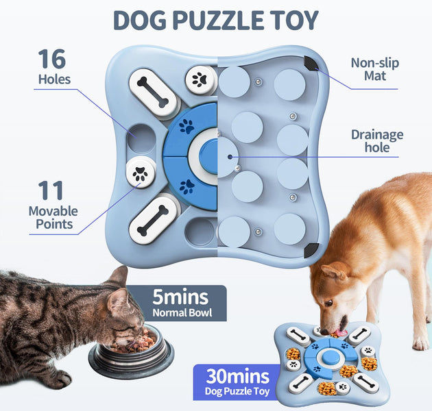 Dog Toys Slow Feeder Interactive Increase Puppy IQ Food Dispenser Slowly Eating NonSlip Bowl Pet Puzzle Cat Dogs Training Game - Urban Pet Plaza 