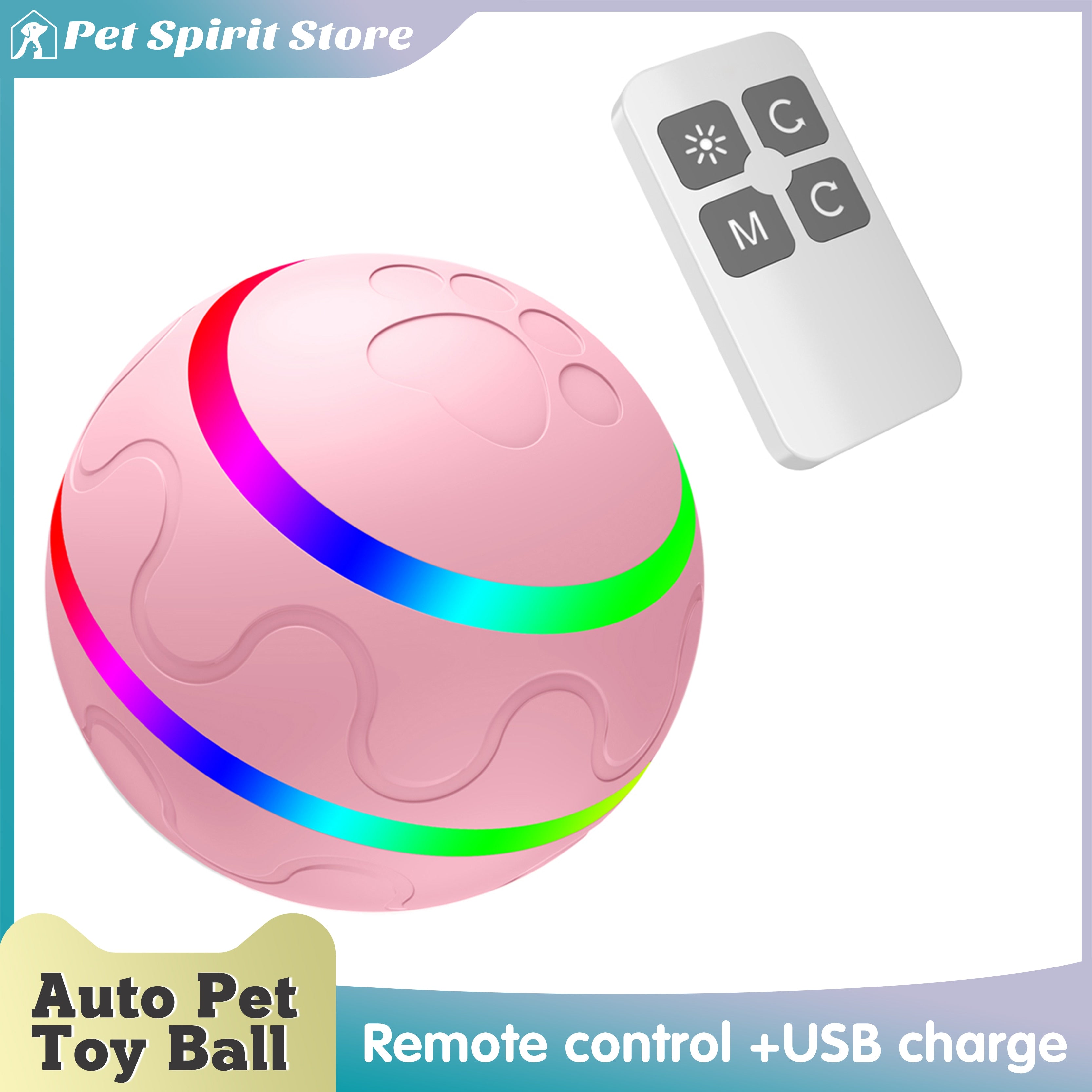 Smart Toy Ball Dog Cat Usb Rechargeable Funny Rolling Ball Electric Automatic Rotation Jumping Play Interactive Pet Supplies - Urban Pet Plaza 