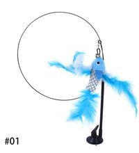 Handfree Bird/Feather Cat Wand with Bell Powerful Suction Cup Interactive Toys for Cats Kitten Hunting Exercise Pet Products - Urban Pet Plaza 