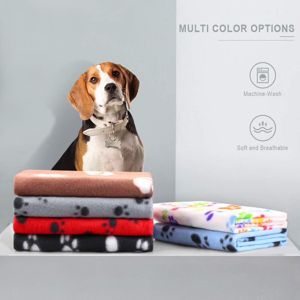 Multi Functional Pet Blankets Breathable Soft Thin Dog Blanket Warm Fleece Paw Print Blanket Bed Mat Cover for Dogs and Cats - Urban Pet Plaza 