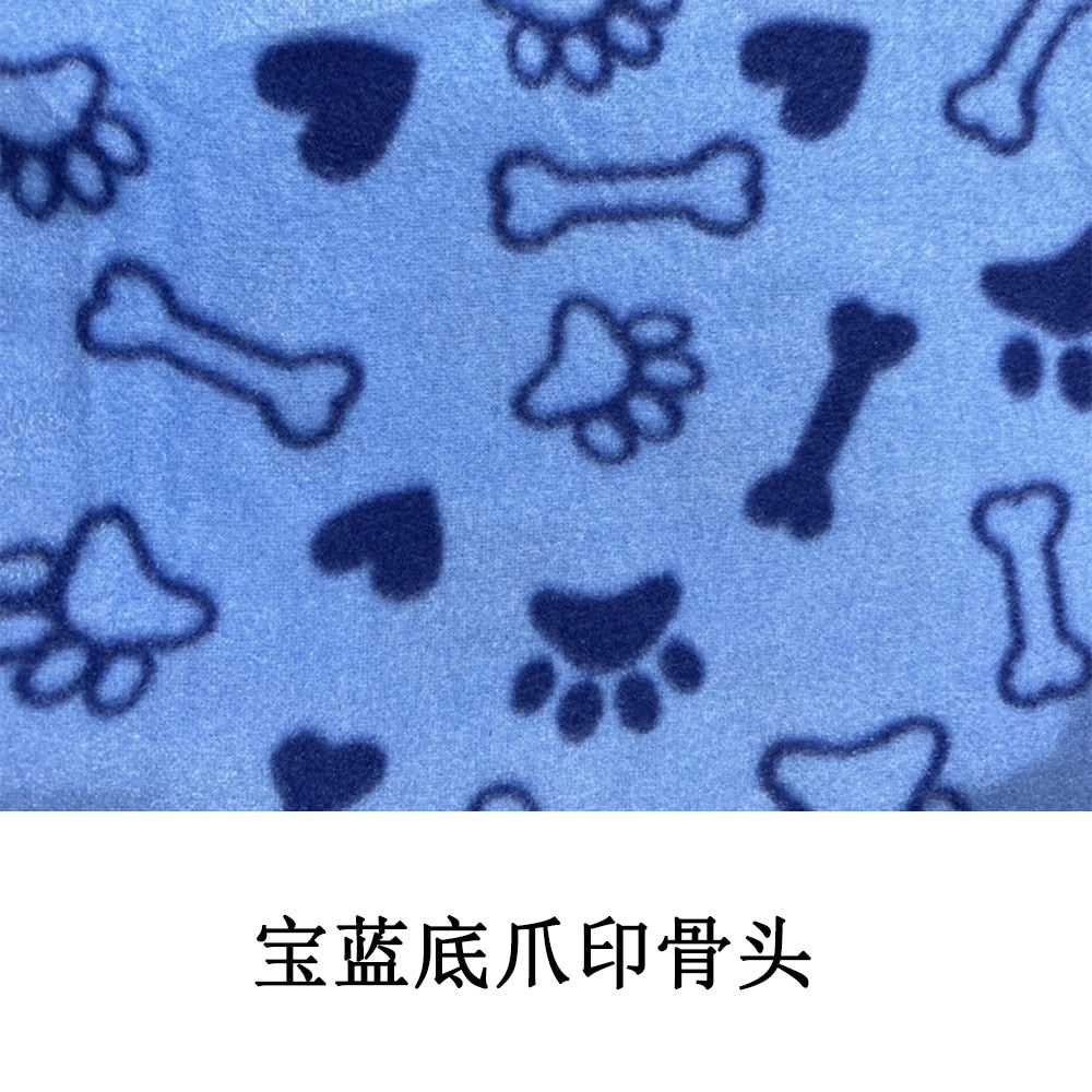 Multi Functional Pet Blankets Breathable Soft Thin Dog Blanket Warm Fleece Paw Print Blanket Bed Mat Cover for Dogs and Cats - Urban Pet Plaza 