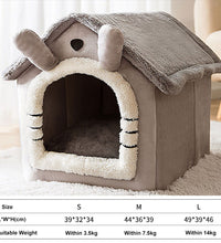 Foldable Dog House Kennel Bed Mat For Small Medium Dogs Cats Winter Warm Cat bed Nest Pet Products Basket Pets Puppy Cave Sofa - Urban Pet Plaza 