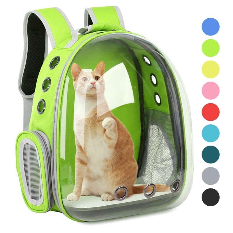 Cat Carrying Bag Space Pet Backpack Breathable Portable Transparent Backpack Puppy Dog Transport Carrier Space Capsule Bag Pets - Urban Pet Plaza 