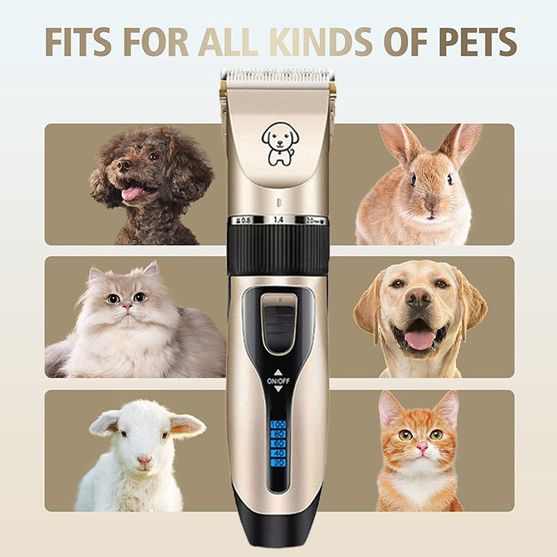 Dog Clipper Dog Hair Clippers Grooming (Pet/Cat/Dog/Rabbit) Haircut Trimmer Shaver Set Pets Cordless Rechargeable Professional - Urban Pet Plaza 