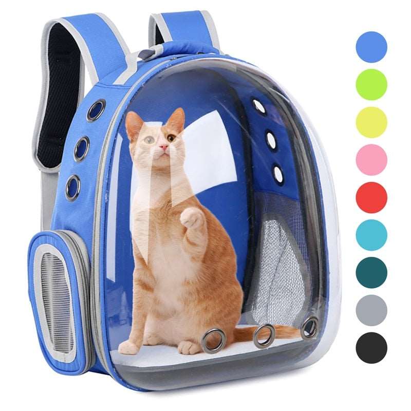 Cat Carrying Bag Space Pet Backpack Breathable Portable Transparent Backpack Puppy Dog Transport Carrier Space Capsule Bag Pets - Urban Pet Plaza 