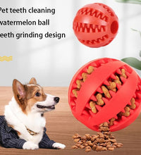 Natural Rubber Pet Dog Toys Dog Chew Toys Tooth Cleaning Treat Ball Extra-tough Interactive Elasticity Ball for Pet Accessories - Urban Pet Plaza 