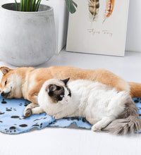 Multi Functional Pet Blankets Breathable Soft Thin Dog Blanket Warm Fleece Paw Print Blanket Bed Mat Cover for Dogs and Cats - Urban Pet Plaza 