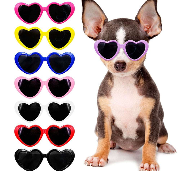 8Colours Pet Heart Glasses Pet Fashion Sunglasses Pet Grooming for Pet Dogs Cat Yorkie Teddy Chihuahua Hair Decor Pet Supplies - Urban Pet Plaza 