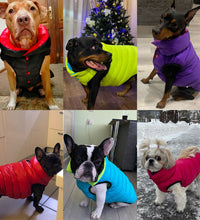 Reversible Dog Coat Clothes Winter Warm Jacket for Small Large Dogs Waterproof Thick Vest Jumpsuit Golden Retriever Waistcoat - Urban Pet Plaza 