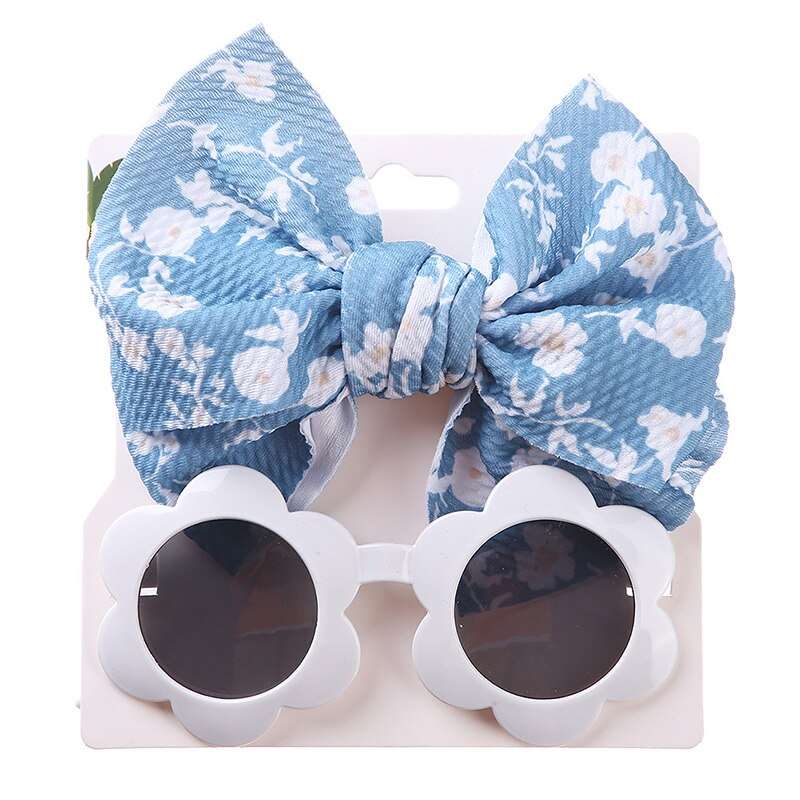 2Pcs/Set Pet Dog Headband Summer Beach Dog Sunglasses Dog Grooming Party Photography Props Cat Headband Bow Pet Hair Accessories - Urban Pet Plaza 