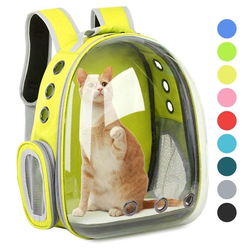 Cat Carrying Bag Space Pet Backpack Breathable Portable Transparent Backpack Puppy Dog Transport Carrier Space Capsule Bag Pets - Urban Pet Plaza 