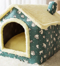 Foldable Dog House Pet Cat Bed Winter Dog Villa Sleep Kennel Removable Nest Warm Enclosed Cave Sofa Pets Supplies - Urban Pet Plaza 