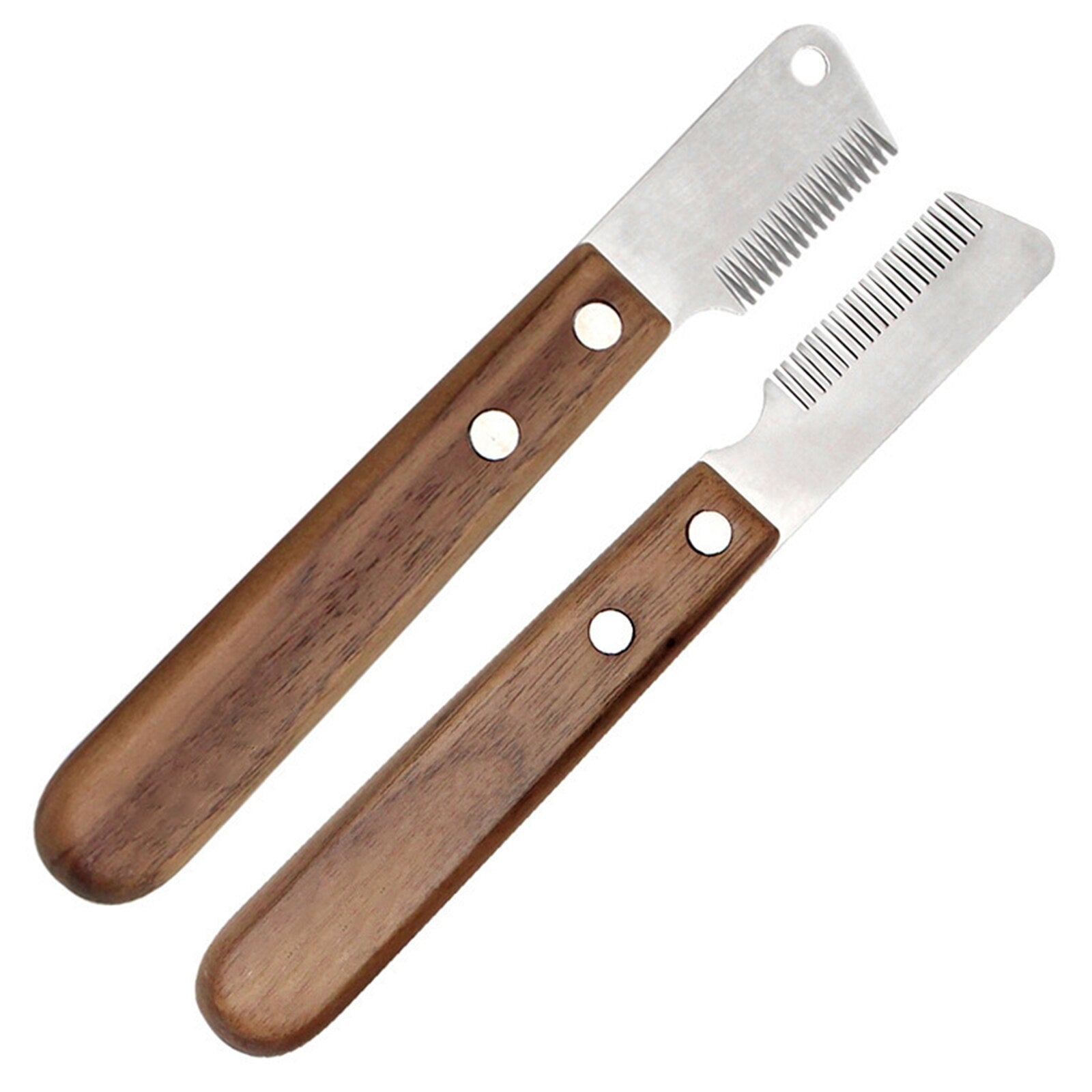 Handle Dog Stainless Steel Brushes Grooming Combs for Dog Pets Comb Coat Stripping Knife Stripper Trimmer Wooded Cleaning Tool - Urban Pet Plaza 