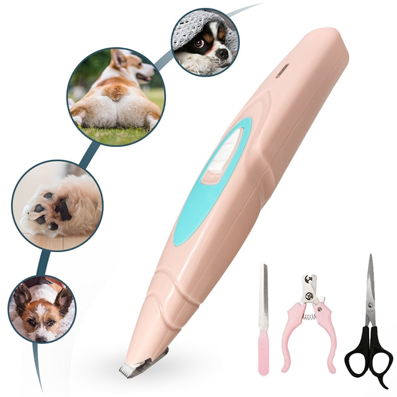 Electric Dog Clippers Professional Pet Foot Hair Trimmer Dog Grooming Hairdresser Dog Shear Butt Ear Eyes Hair Cutter Pedicure - Urban Pet Plaza 