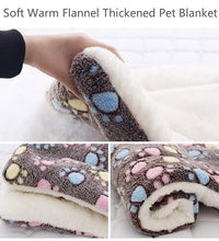 Soft Warm Flannel Thickened Pet Blanket Cat Litter Puppy Sleep Mat Washable Lovely Mattress Cushion for Small Large Dogs Dog Bed - Urban Pet Plaza 