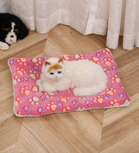 Soft Warm Flannel Thickened Pet Blanket Cat Litter Puppy Sleep Mat Washable Lovely Mattress Cushion for Small Large Dogs Dog Bed - Urban Pet Plaza 