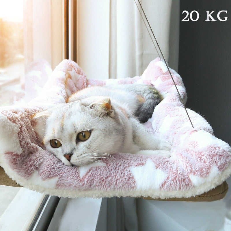 Cute Pet Hanging Beds Bearing 20kg Cat Sunny Window Seat Mount Pet Cat Hammock Comfortable Cat Pet Bed Shelf Seat Beds - Urban Pet Plaza 