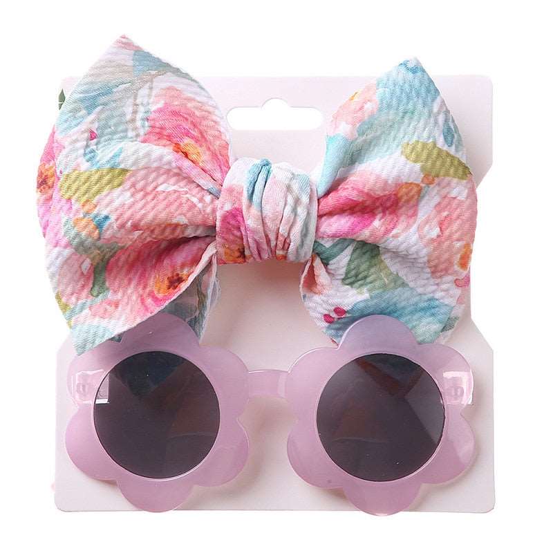 2Pcs/Set Pet Dog Headband Summer Beach Dog Sunglasses Dog Grooming Party Photography Props Cat Headband Bow Pet Hair Accessories - Urban Pet Plaza 