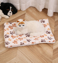 Soft Warm Flannel Thickened Pet Blanket Cat Litter Puppy Sleep Mat Washable Lovely Mattress Cushion for Small Large Dogs Dog Bed - Urban Pet Plaza 