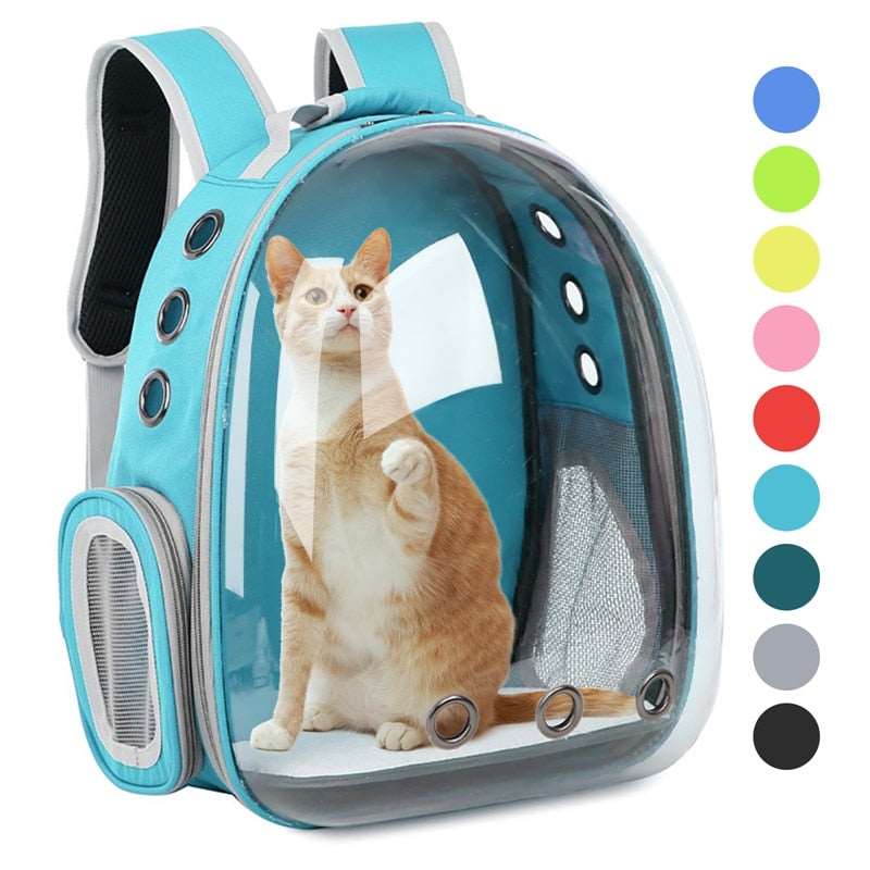 Cat Carrying Bag Space Pet Backpack Breathable Portable Transparent Backpack Puppy Dog Transport Carrier Space Capsule Bag Pets - Urban Pet Plaza 