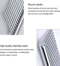 Pet Dematting Comb Stainless Steel Pet Grooming Comb for Dogs and Cats Gently Removes Loose Undercoat Flea Comb Pretty&Better - Urban Pet Plaza 