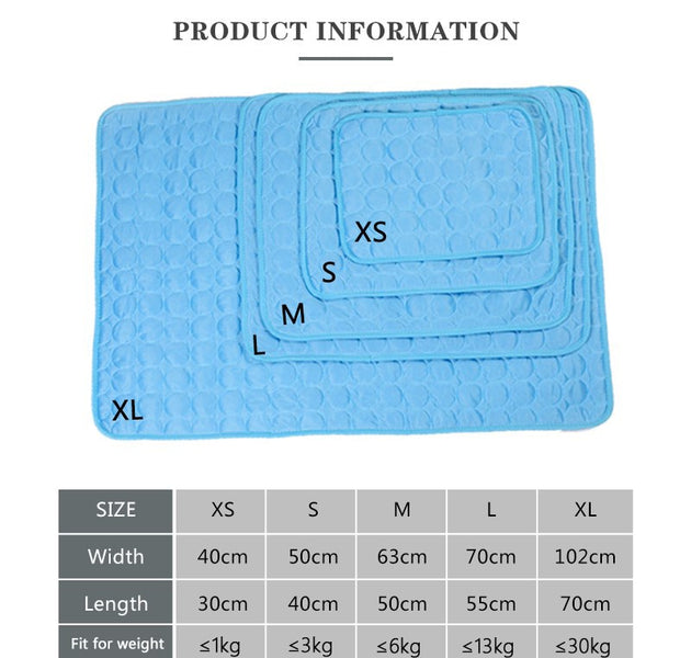 Summer Dog Cooling Mat Dogs Cat Blanket Sofa Breathable Pet Dog Bed Washable For Small Medium Large Dogs Car - Urban Pet Plaza 