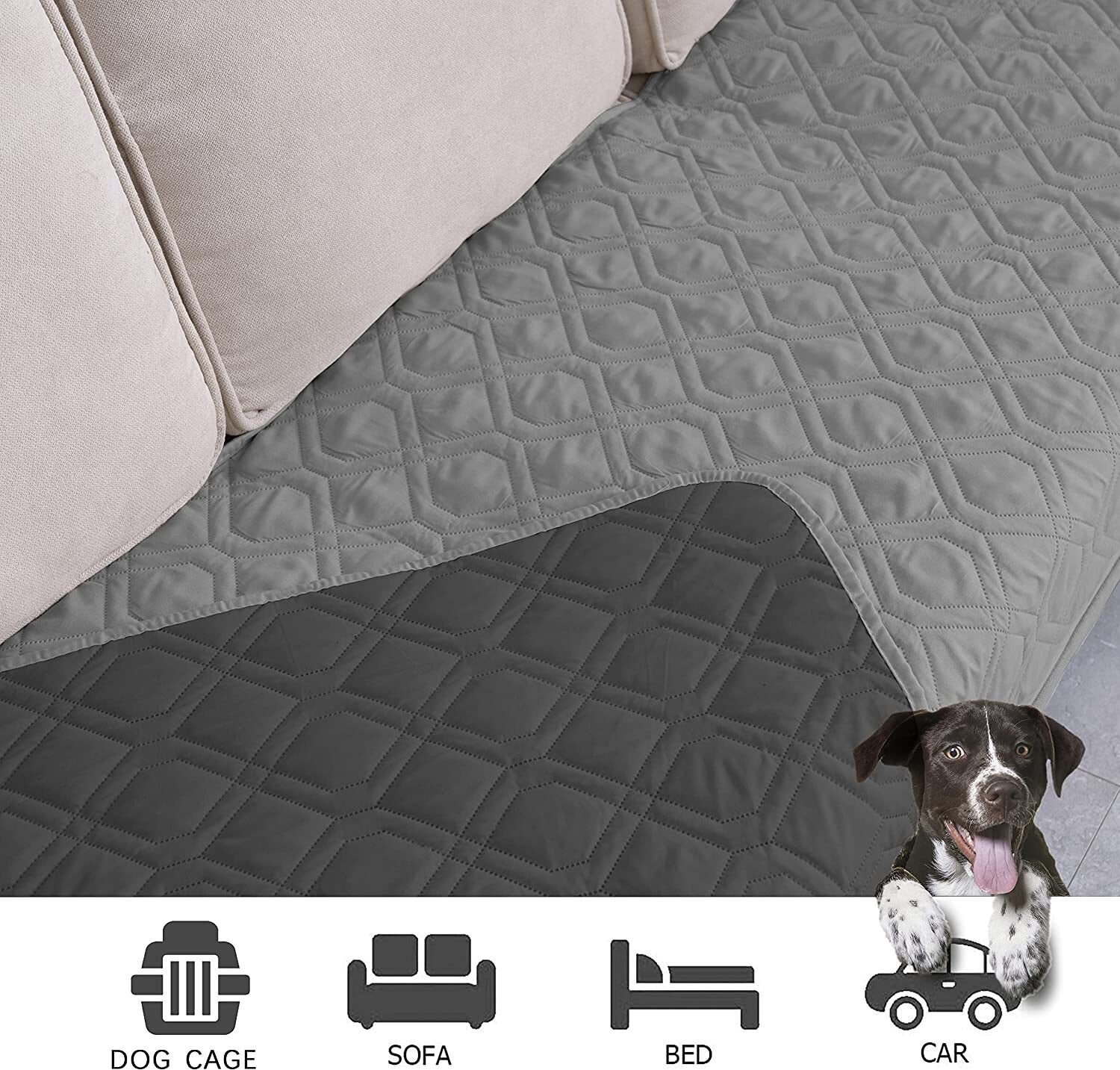 Worthymate Waterproof Dog Blanket for Pet Bed Cover Washable For Furniture Couch Sofa Reversible Large Dogs Pet Supplies - Urban Pet Plaza 