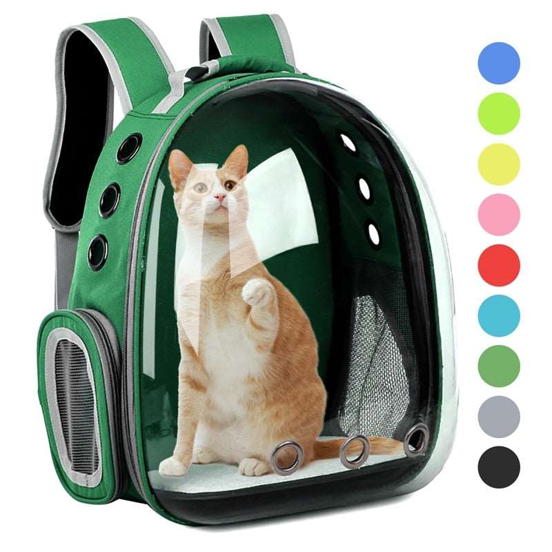 Cat Carrying Bag Space Pet Backpack Breathable Portable Transparent Backpack Puppy Dog Transport Carrier Space Capsule Bag Pets - Urban Pet Plaza 