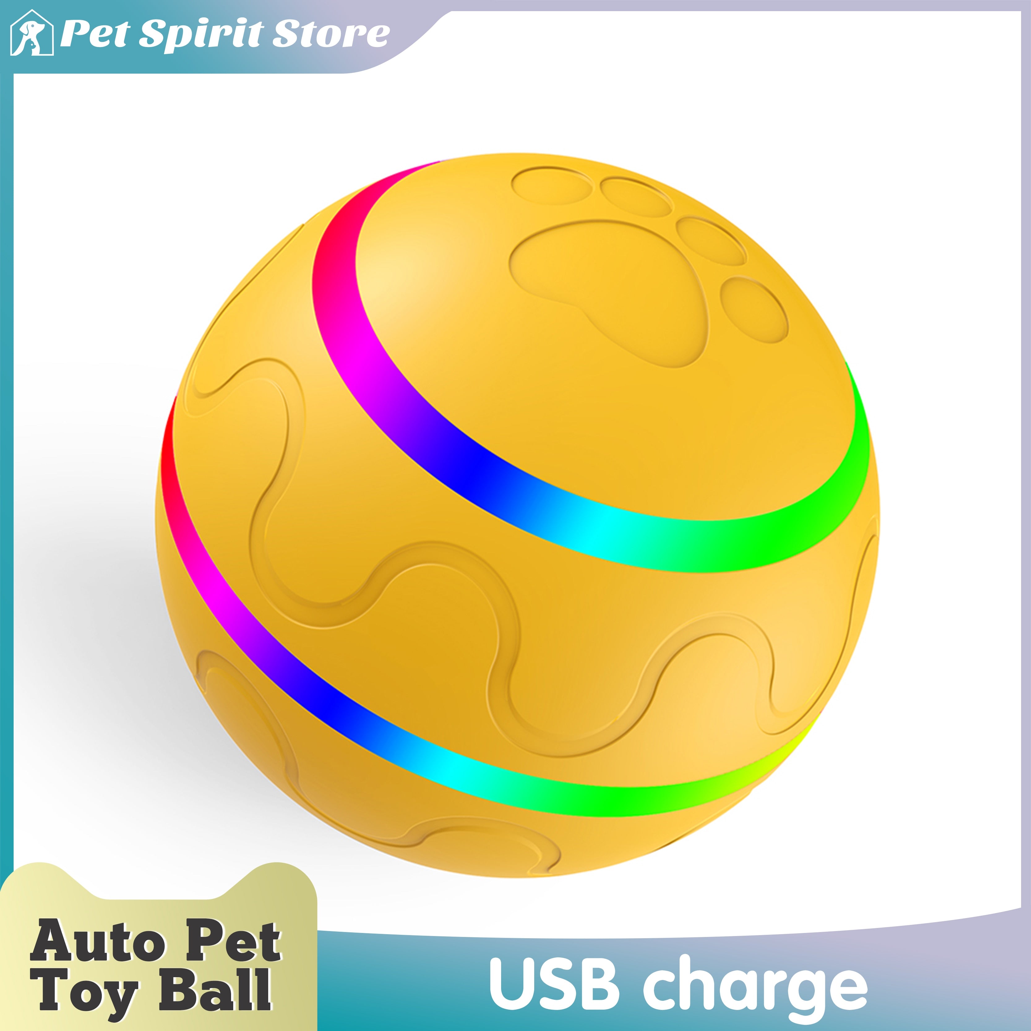 Smart Toy Ball Dog Cat Usb Rechargeable Funny Rolling Ball Electric Automatic Rotation Jumping Play Interactive Pet Supplies - Urban Pet Plaza 