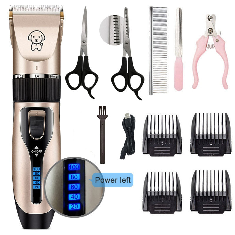 Dog Clipper Dog Hair Clippers Grooming (Pet/Cat/Dog/Rabbit) Haircut Trimmer Shaver Set Pets Cordless Rechargeable Professional - Urban Pet Plaza 