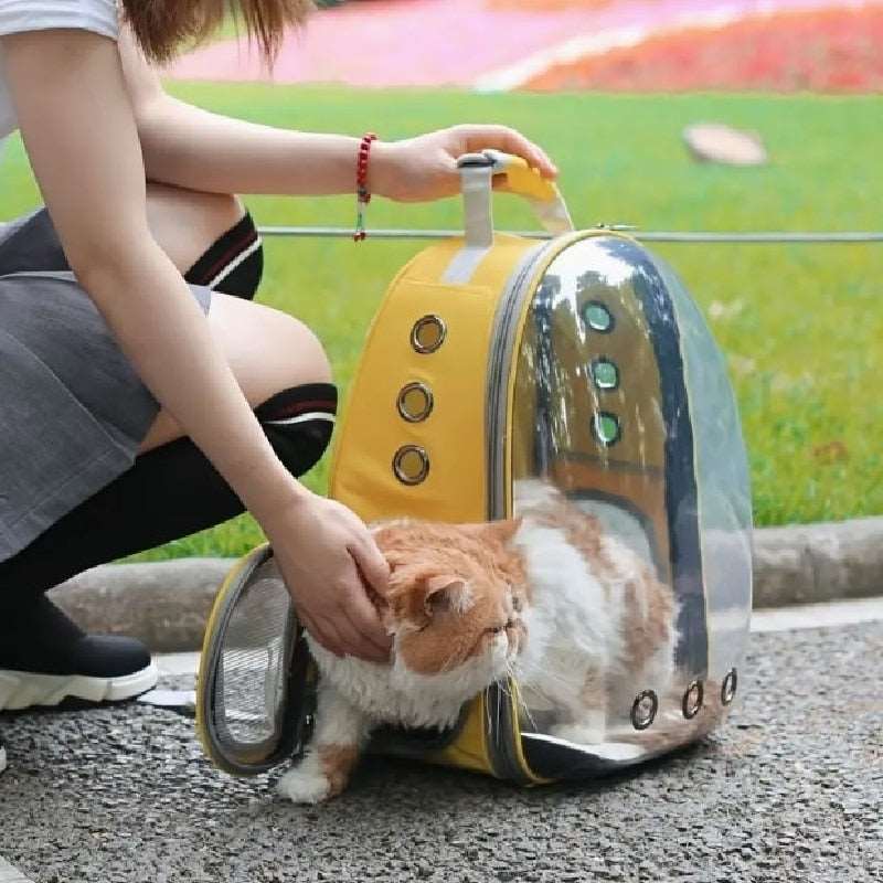 Astronaut Window Dog Cat Carrier Breathable Transparent Backpack Pet Travel Bag - Urban Pet Plaza 