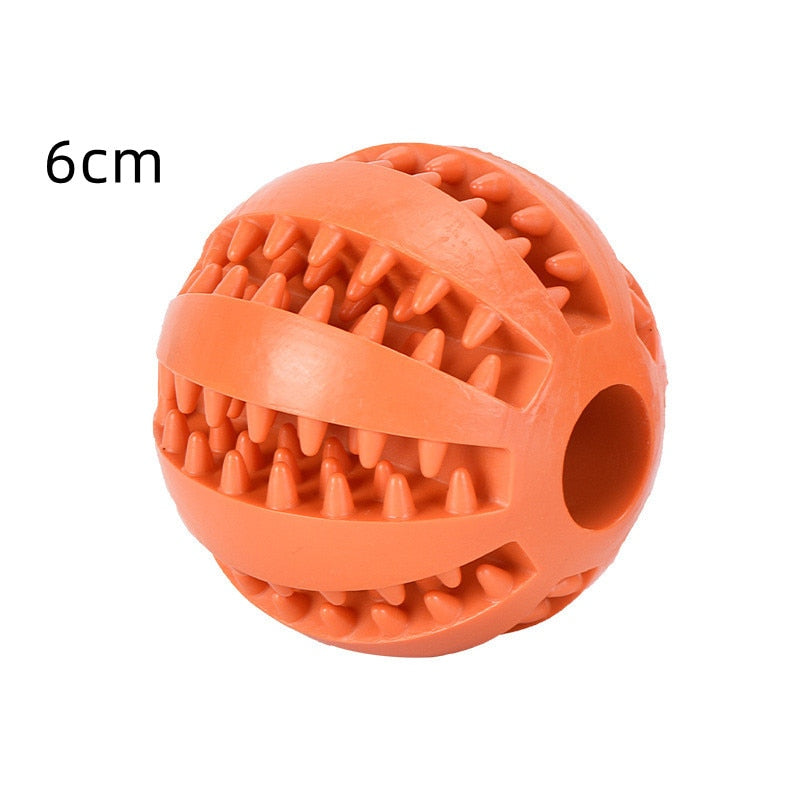 Natural Rubber Pet Dog Toys Dog Chew Toys Tooth Cleaning Treat Ball Extra-tough Interactive Elasticity Ball for Pet Accessories - Urban Pet Plaza 