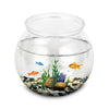 Fish Bowl Plastic L M S Sizes Desktop Aquarium Tanks Round Durable Fish Tank for Betta and All Mini Fish - Urban Pet Plaza 