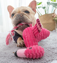 Cute Plush Flamingo Pet Dogs Bite Chew Toys Chihuahua/Yorkshire/Bulldog/Pug/Corgi Small Dog Interactive /Squeaky Sound Toy - Urban Pet Plaza 