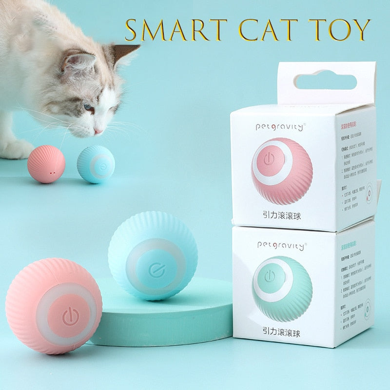 Smart Cat Toys Automatic Rolling Ball Electric Cat Toys Interactive For Cats Training Self-moving Kitten Toys Pet Accessories - Urban Pet Plaza 