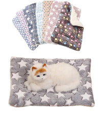 Soft Warm Flannel Thickened Pet Blanket Cat Litter Puppy Sleep Mat Washable Lovely Mattress Cushion for Small Large Dogs Dog Bed - Urban Pet Plaza 