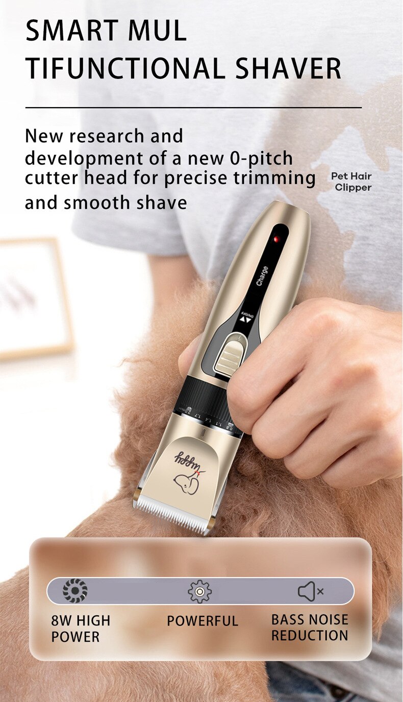 Dog Clipper Suit Dog Hair Clipper GroominHaircut Trimmer Shaver Set Pets Cordless Rechargeable Professional Multiple PET Uses - Urban Pet Plaza 