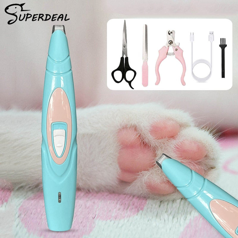 Electric Dog Clippers Professional Pet Foot Hair Trimmer Dog Grooming Hairdresser Dog Shear Butt Ear Eyes Hair Cutter Pedicure - Urban Pet Plaza 