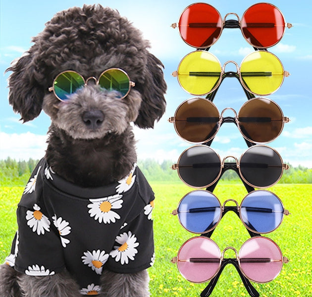 Handsome Pet Cat Glasses Eye-wear Retro Round Sunglasses for Small Dog Cat Pet Photos Props Accessories Pet Products - Urban Pet Plaza 