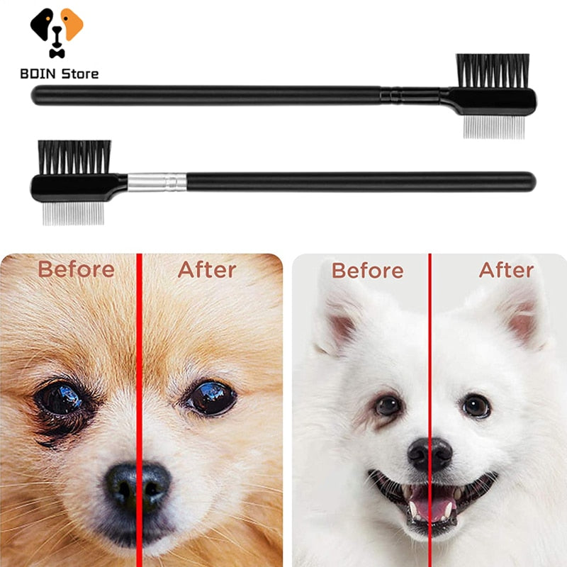 Double-Sided Pet Eye Comb Brush Mini Pet Tear Stain Remover Comb Eye Grooming Brush For Small Cat Dog Pets Accessories - Urban Pet Plaza 